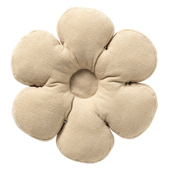 Dutch Decor gefülltes Kissen Blume 'Bloom' 43 x 43 cm Parchment - Beige
